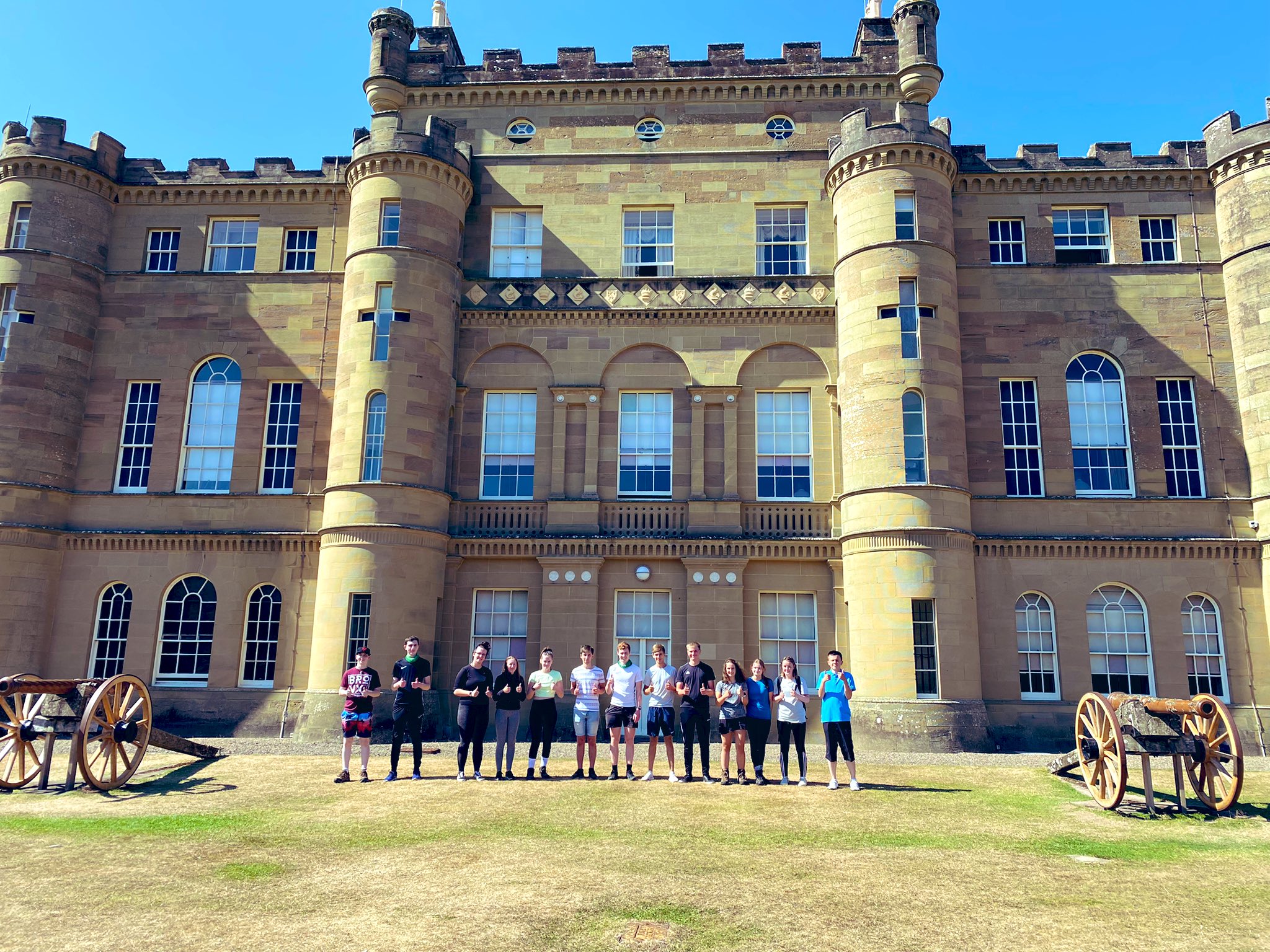 Dance group with minions t-shirts